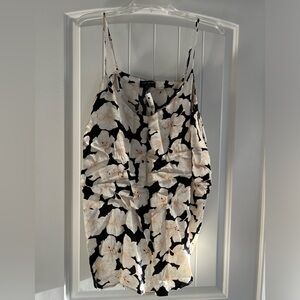 Lane Bryant Black and Cream Floral Dress